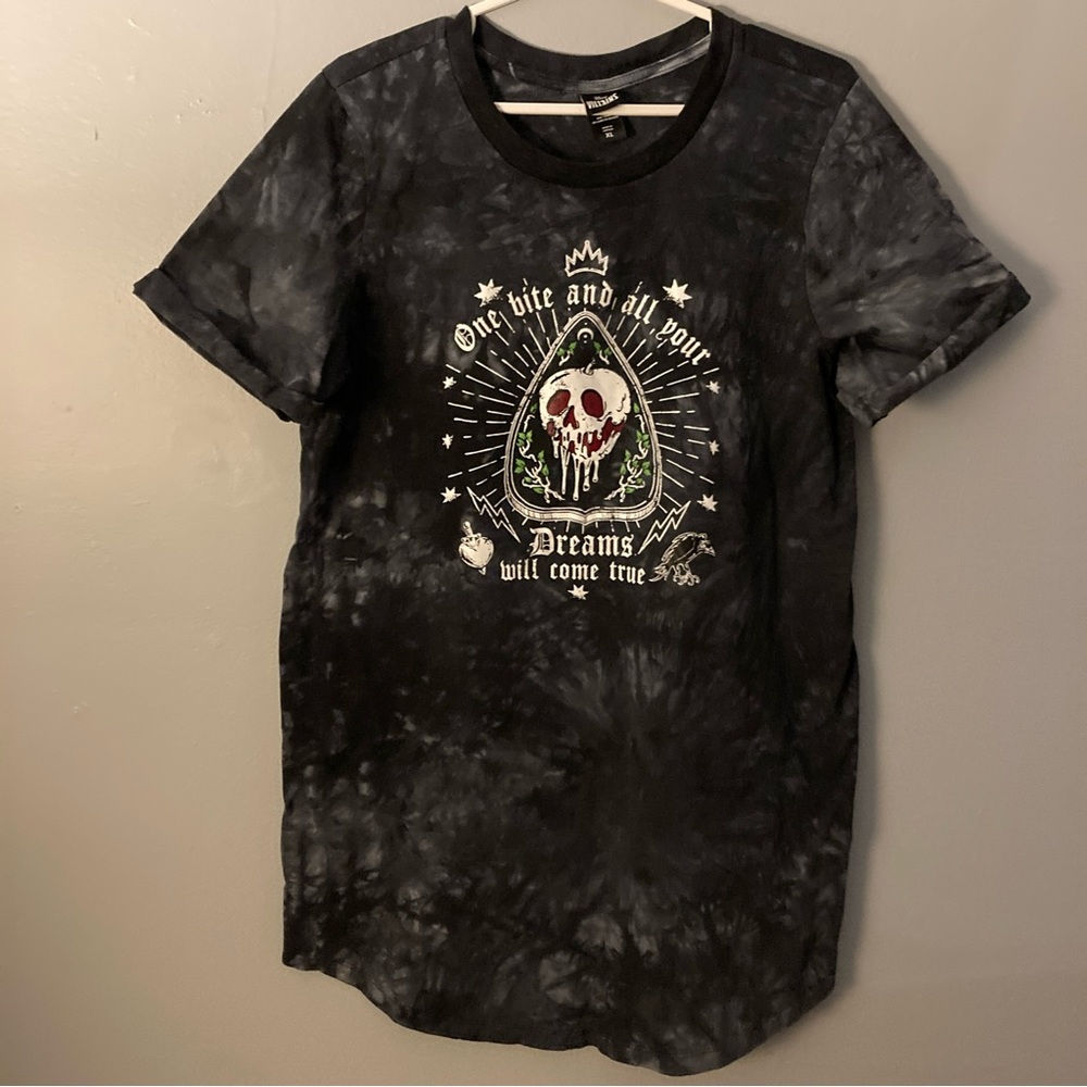Disney Villains Tshirt Black Tie Dye Graphic Size XL
